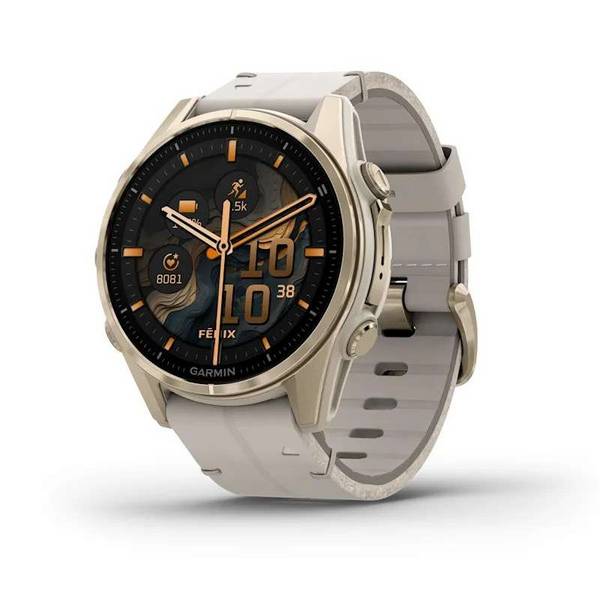 Garmin Fenix 8 3,3 cm (1.3") AMOLED 43 mm Digitaal 416 x 416 Pixels Touchscreen Goud Wifi GPS