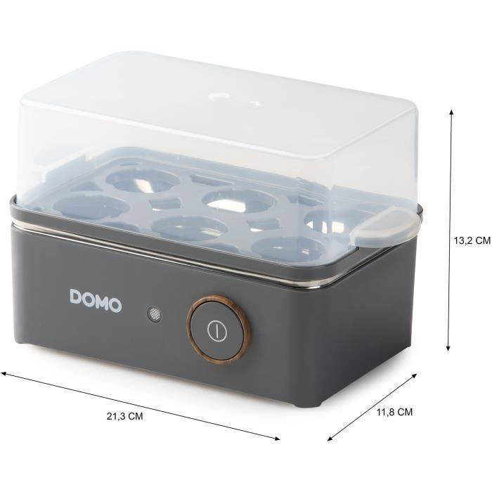 DOMO Eierkoker DO9283EK - 400 W - 6 eieren - Grijs-1