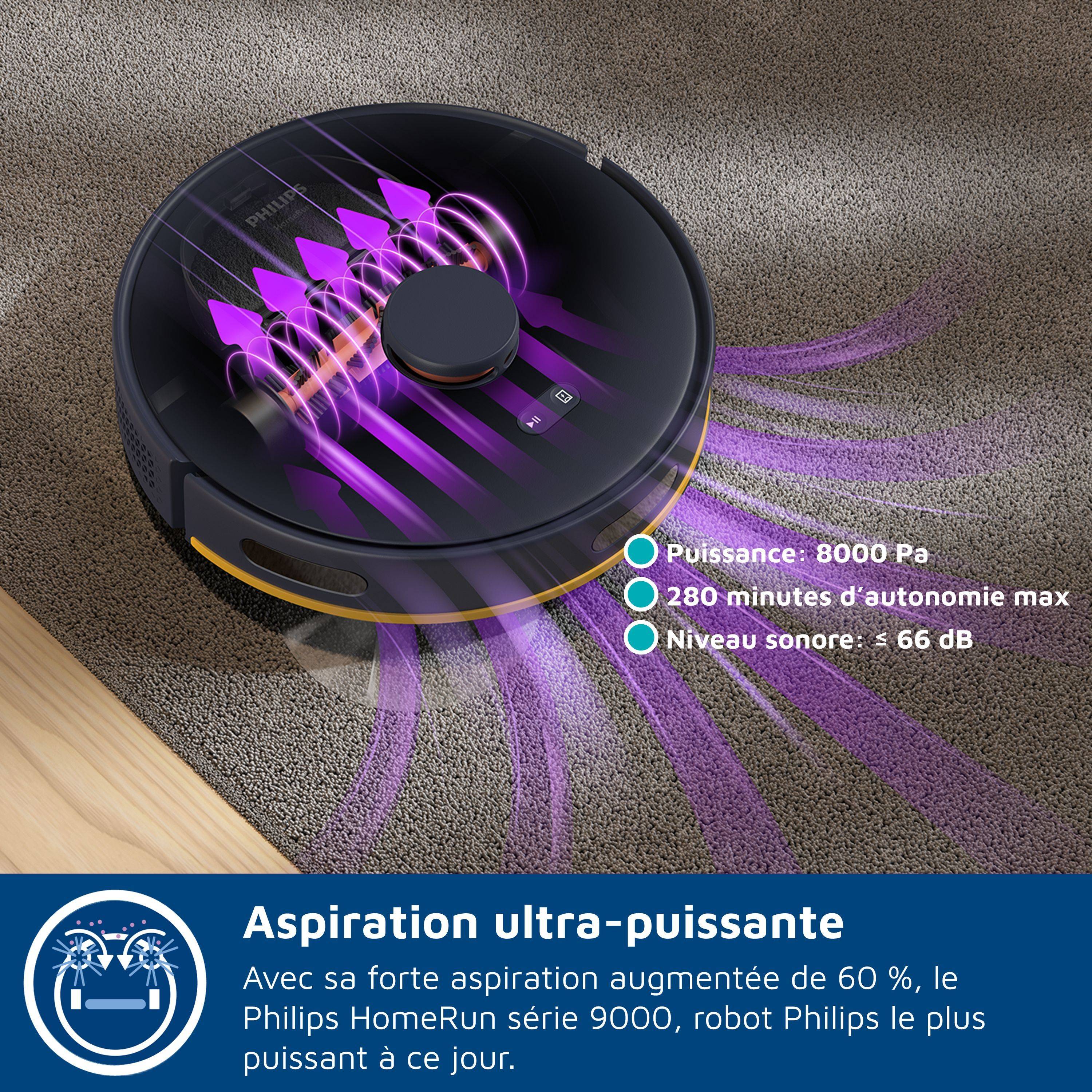 PHILIPS Robotstofzuiger en Mop - 2000 Series - 6.000 Pa - Oplaadstation - XU2000/15 - Middernachtblauw-3