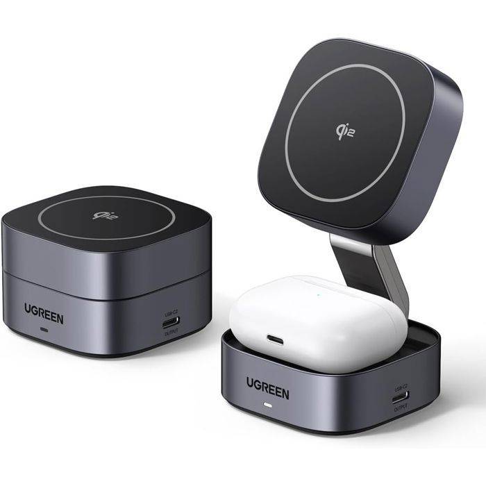 UGREEN 2-in-1 Oplaadstation - Compatibel met MagSafe - 15W-0
