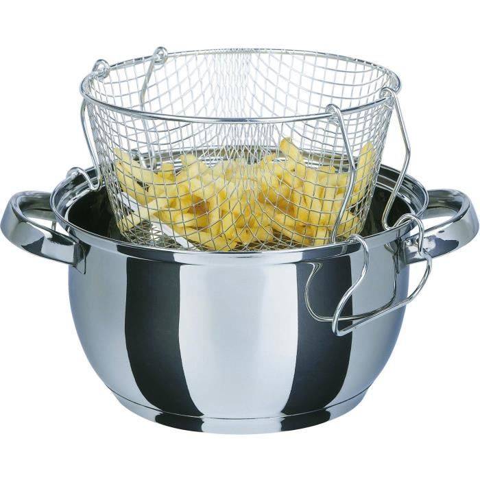 GSW Frituurpan - 22 cm - Inductie Geschikt - RVS met Glazen Deksel-3