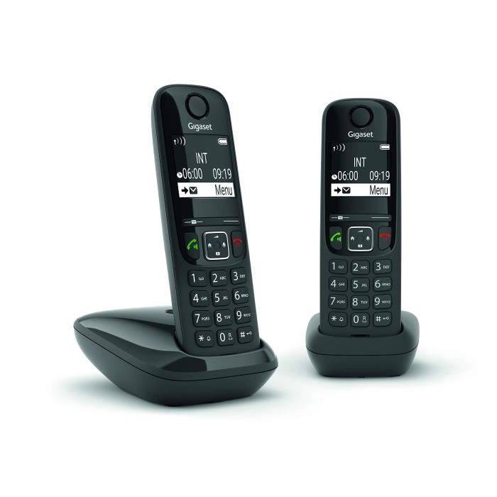 GIGASET AS690 Duo Draadloze Telefoon - Zwart - Handsfree Modus, Belblokkering-3