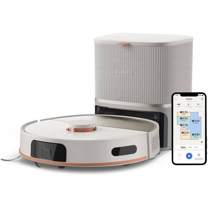 PHILIPS Robotstofzuiger en Mop - 5000 Series - 10.000 Pa - Oplaadstation - XU5100/20 - Beige-0