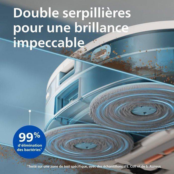 PHILIPS Robotstofzuiger en Mop - 5000 Series - 10.000 Pa - Oplaadstation - XU5100/20 - Beige-2