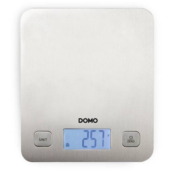 DOMO DO9239W Elektronische Keukenweegschaal - 5 kg Capaciteit - RVS - Tara-functie