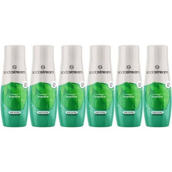 SODASTREAM Concentraten - Verpakking van 6 Suikervrije Muntconcentraten - 440 ml