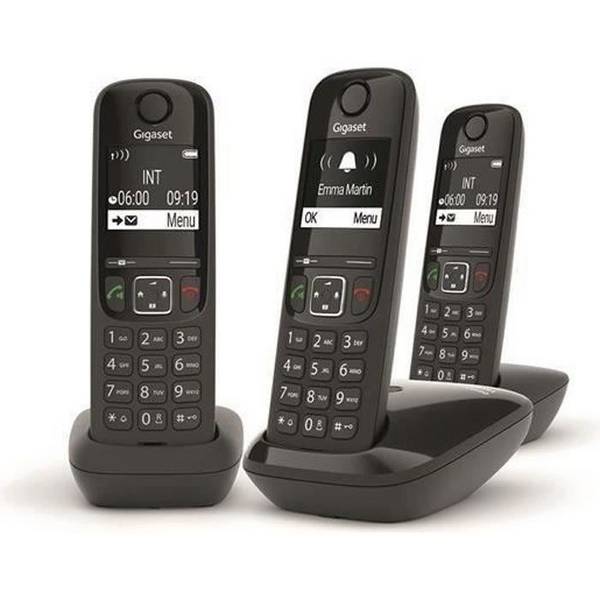 Gigaset AS690 Trio Draadloze Telefoon - Zwart - 100 Contacten - Handsfree