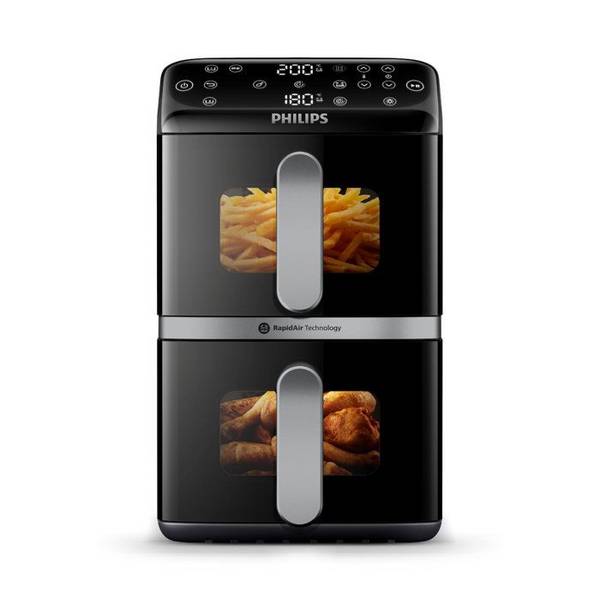 PHILIPS Airfryer - Series 4000 Vertical Duo NA461/00 - 10 L - Dubbele Tank - 2750 W