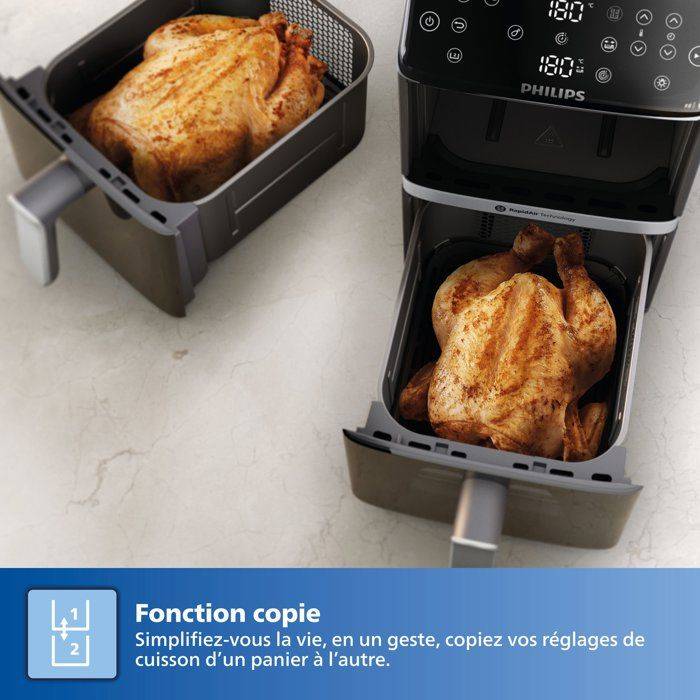 PHILIPS Airfryer - Series 4000 Vertical Duo NA461/00 - 10 L - Dubbele Tank - 2750 W-4