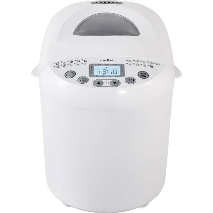 MEDION Broodmachine - 50073723 - 550W - 19 Programma's - Wit-0