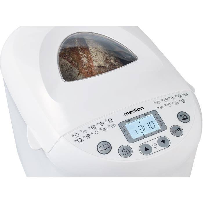 MEDION Broodmachine - 50073723 - 550W - 19 Programma's - Wit-2