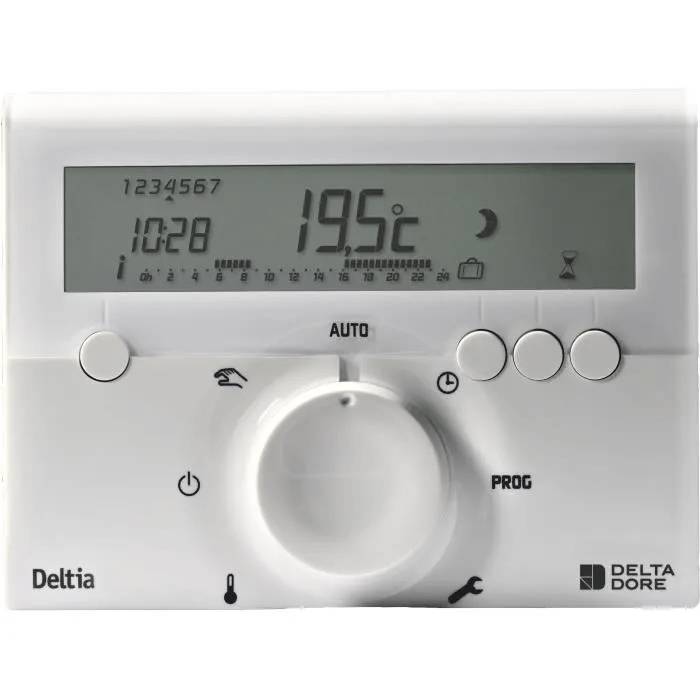 DELTA DORE Kamerthermostaat Deltia 8.00 programmeerbaar elektronisch bedraad-1