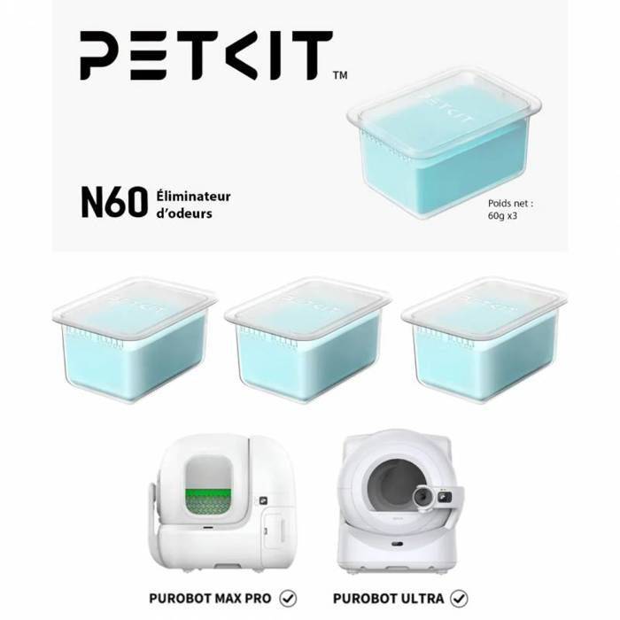 PETKIT Deodorants - Verpakking van 3 N60 voor Automatische Kattenbakken-0
