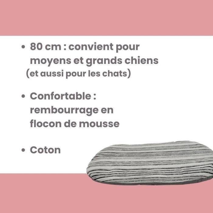 TYROL Hondenbed - Toronto Ovaal Kussen - 80 x 48 x 3 cm-2