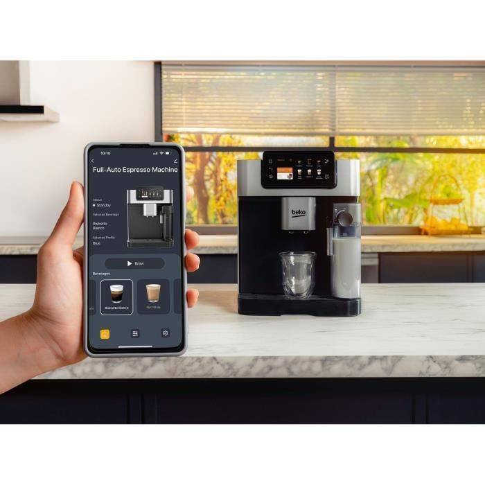 BEKO Koffiemachine - CEG7348X - 1350W - Ingebouwd Maalwerk - Zwart/Zilver-3