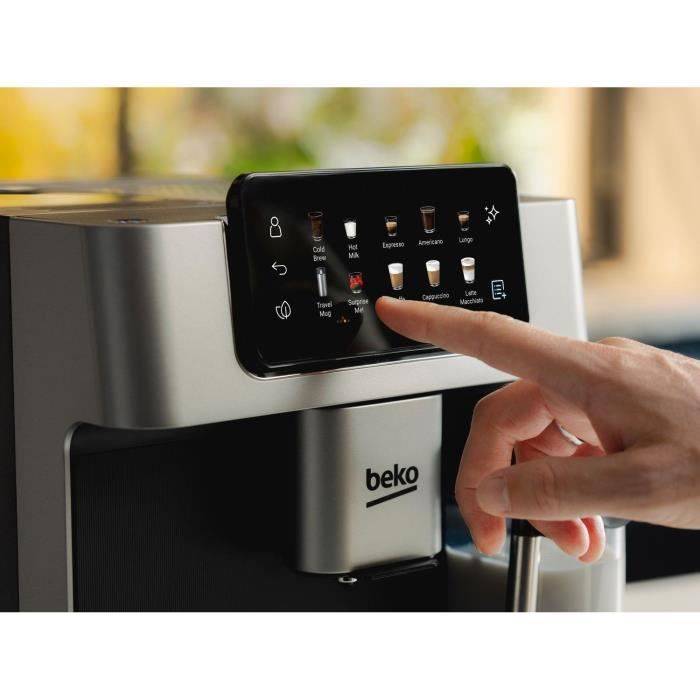 BEKO Koffiemachine - CEG7348X - 1350W - Ingebouwd Maalwerk - Zwart/Zilver-4
