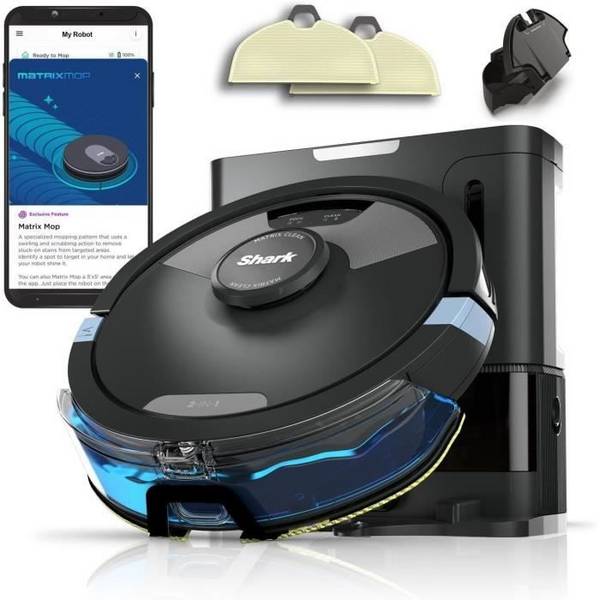 SHARK Matrix Plus RV2620WAEU - 2-in-1 Robotstofzuiger en Mop - Automatische Leegloop - Optimale Dekking