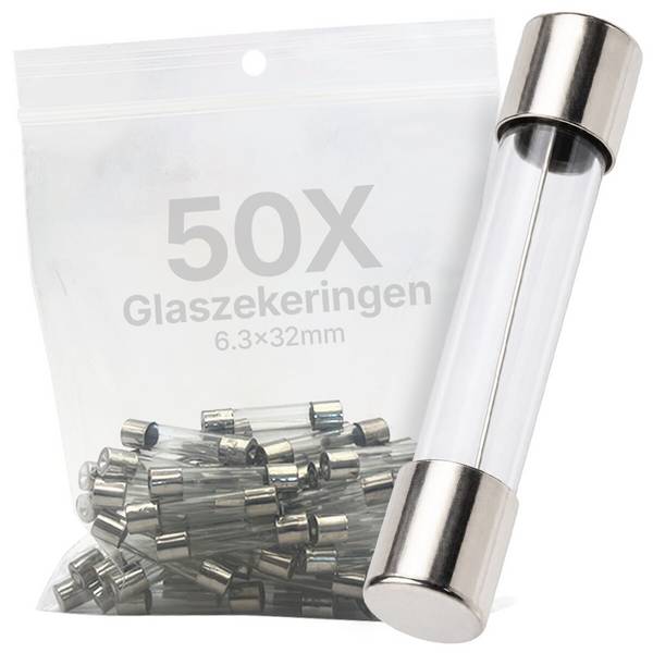 VLTG Glaszekering 6.3x32mm - 8A - T (Traag) - 250V - 50 stuks