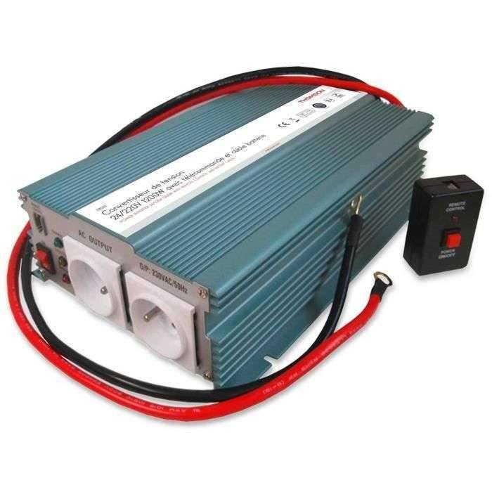 Spanningsomvormer - THOMSON - 24/220 V - 1200 W - Met afstandsbediening-0