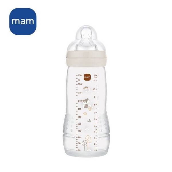 MAM Fles - Easy Active - 6+ Maanden - 330 ml - X-Flow Speen - Sand