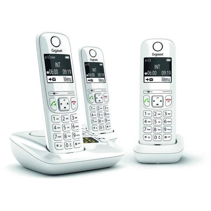 GIGASET AS690 A Trio Draadloze Telefoon - Wit - Antwoordapparaat, 20 Beltonen-2