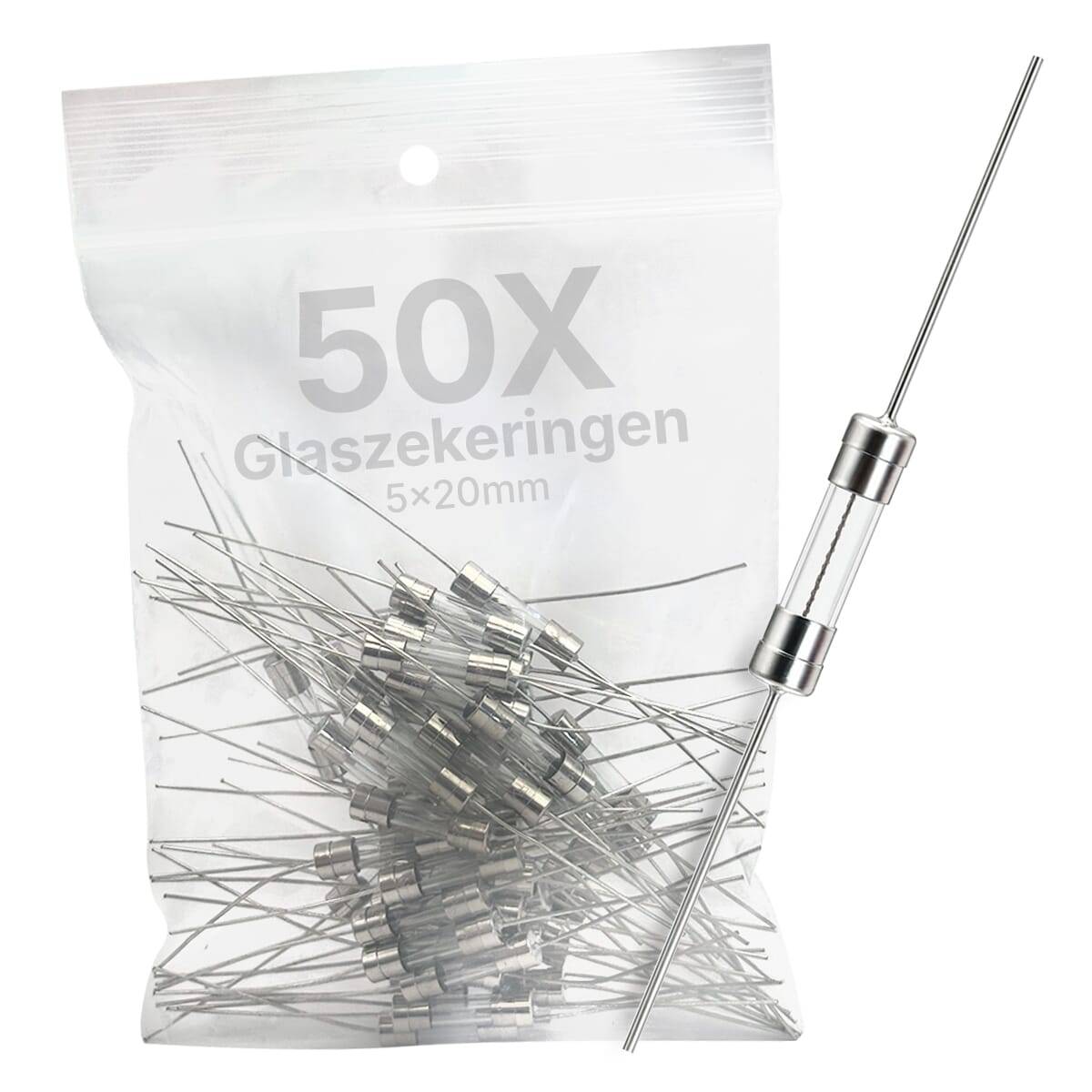 VLTG Glaszekering 5x20mm - Soldeerdraad - 6.3A - F (Snel) - 50 stuks-0