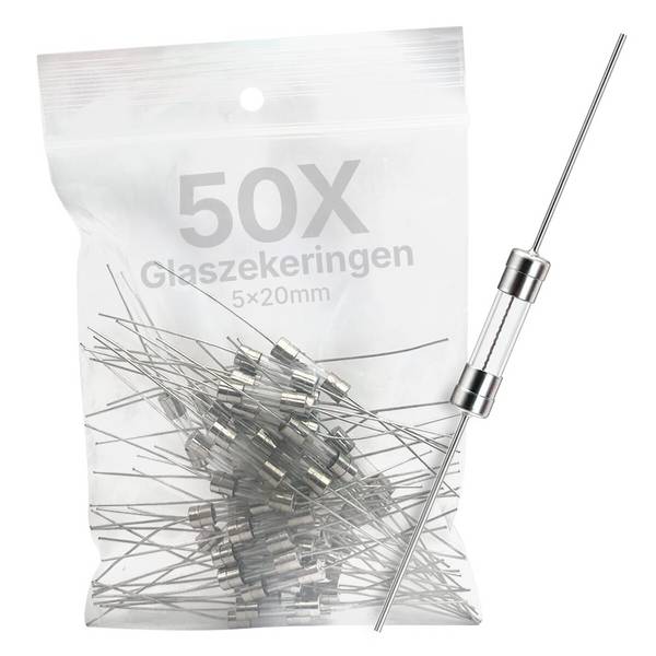 VLTG Glaszekering 5x20mm - Soldeerdraad - 6.3A - F (Snel) - 50 stuks