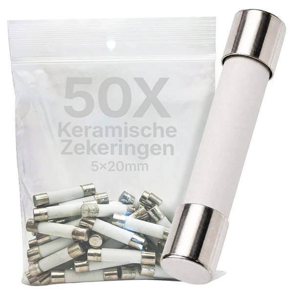 VLTG Keramische Zekering - 5x20mm - 4A - Traag (T) - 50 stuks