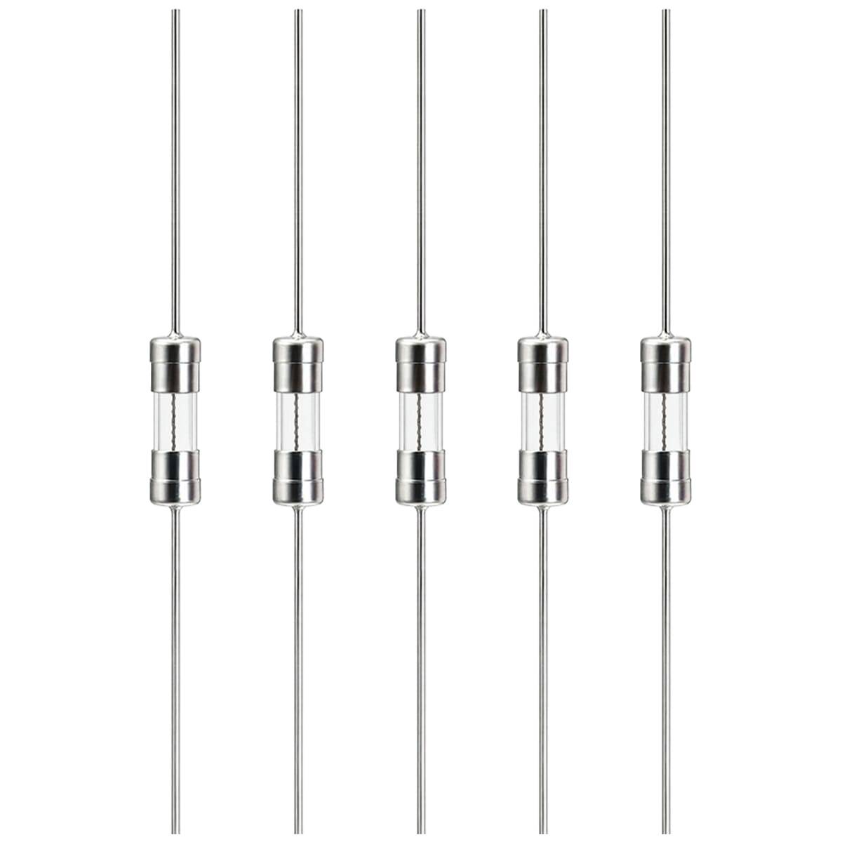 VLTG Glaszekering 3.6x10mm - 500mA - Soldeerdraad - F (Snel) - 5 stuks-0