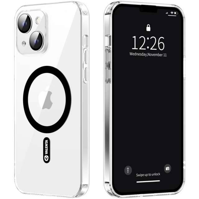 Valenta Tempered Glass Back Cover MagSafe Case Apple iPhone 14 Plus Clear-0
