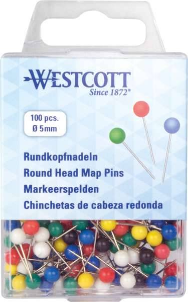 Westcott AC-E10500 Markeerspelden ø5mm Ass. Kleuren, Ø5mm X 16mm-0