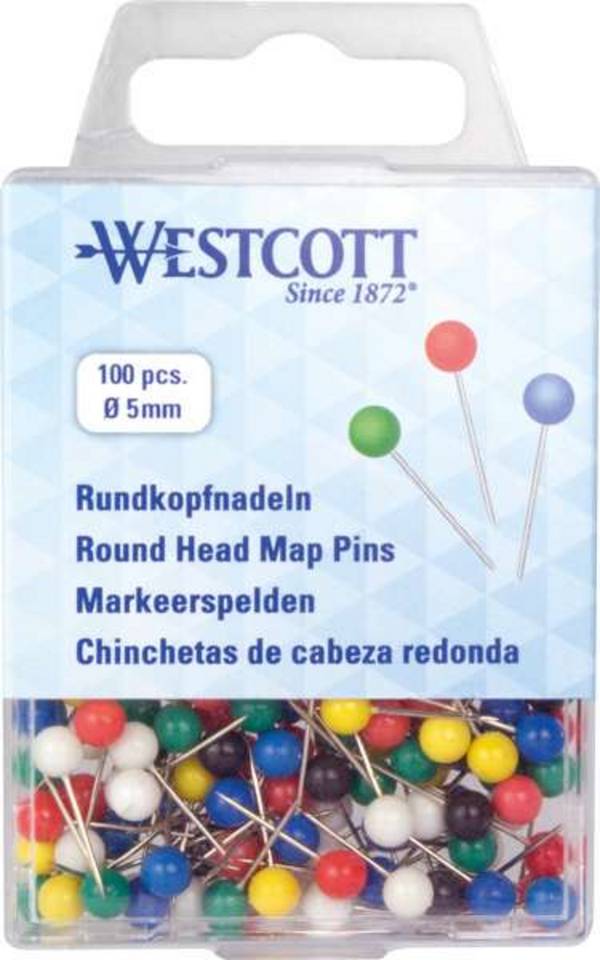 Westcott AC-E10500 Markeerspelden ø5mm Ass. Kleuren, Ø5mm X 16mm