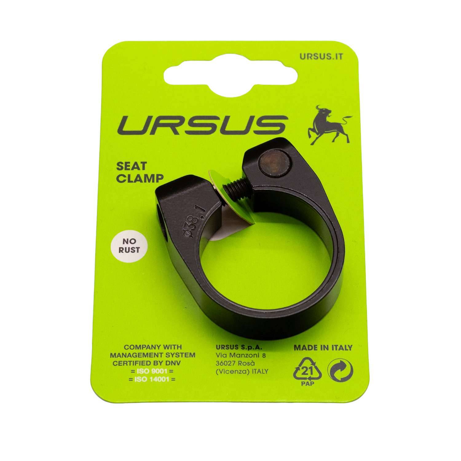 Zadelpenklem Ursus ø38.1 mm aluminium - zwart-0