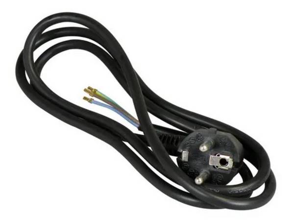 Aansluitsnoer + RA 3x0.75mm 3 meter zwart - 1 - stuk