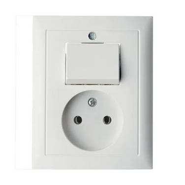 Combi wisselschakelaar + WCD Z.RA inbouw wit/wit