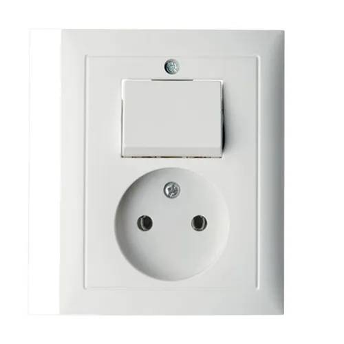 Combi wisselschakelaar + WCD Z.RA inbouw wit/wit-0
