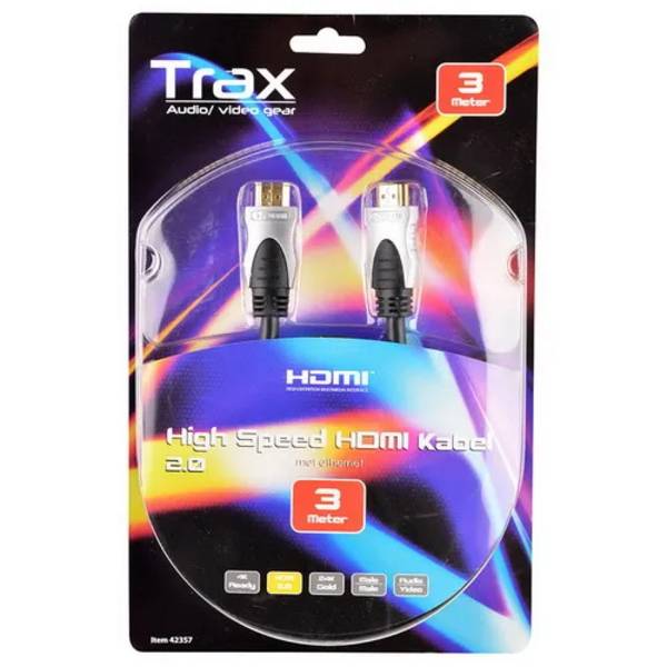Premium HDMI 2.0 kabel 3meter prof gold - zwart
