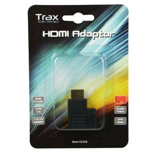Adapter HDMI male/female rechts - 1 - stuk - zwart-1