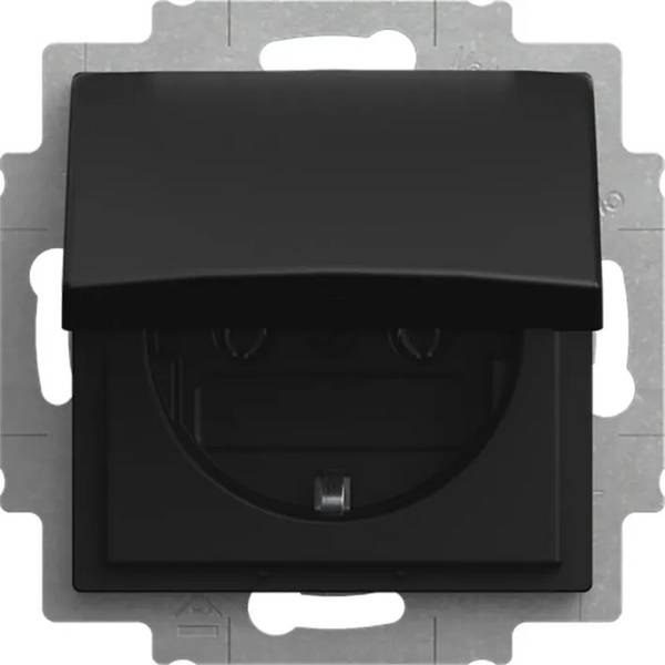 WCD RA 1V + kinderbev. + deksel inbouw mat zwart Balance