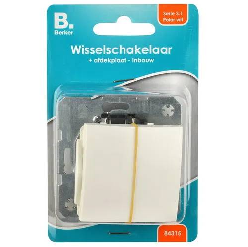 Wisselschakelaar wip wit/wit-0