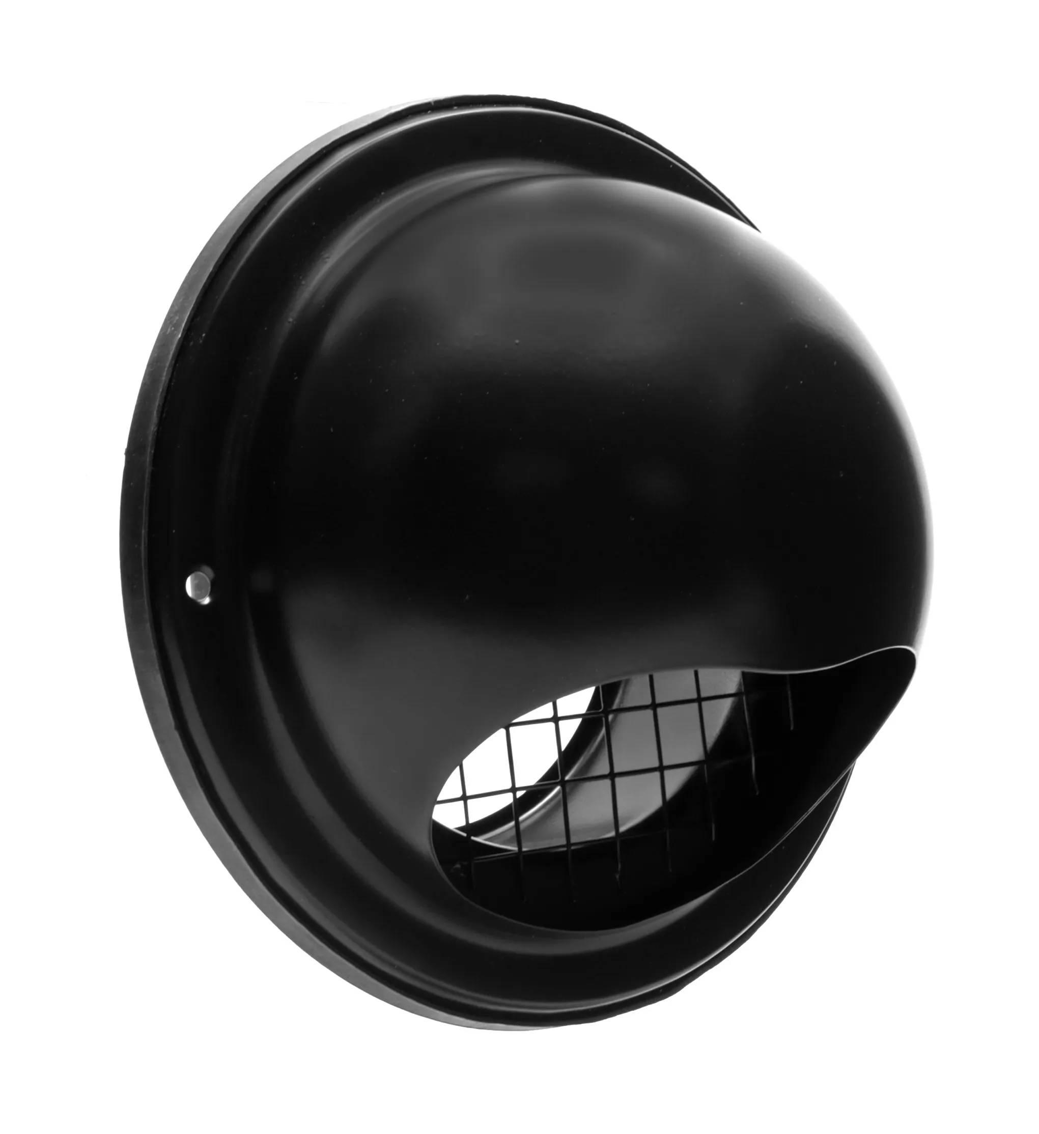 NEDCO Rvs Buitenrooster Bol Model Doorsnede100mm Zwart-1