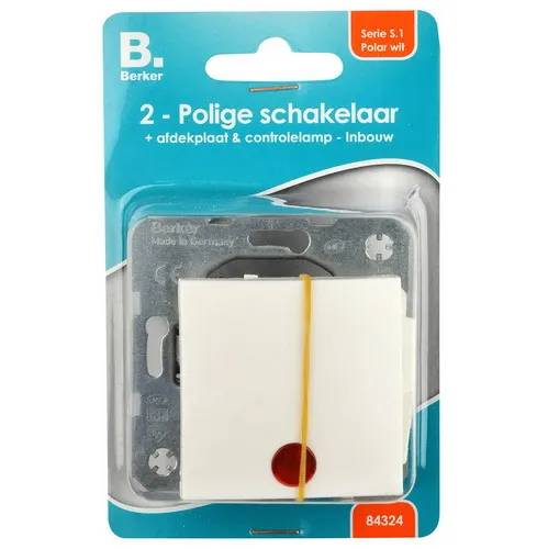 2 polig + controle lamp wit/wit-0