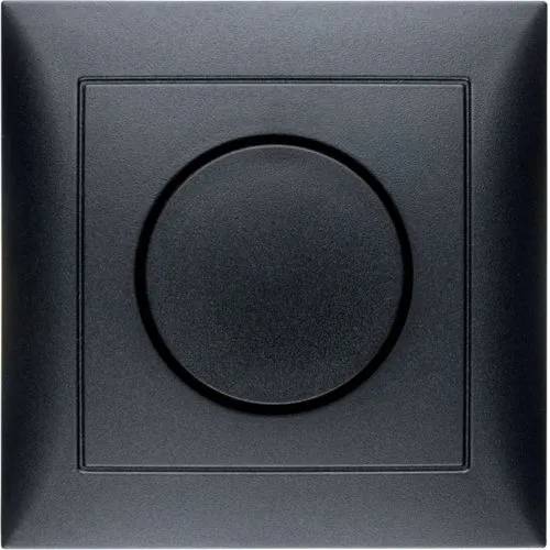 Draaidimmer + volle afdekplaat compleet antraciet 400W - mat/antraciet-0