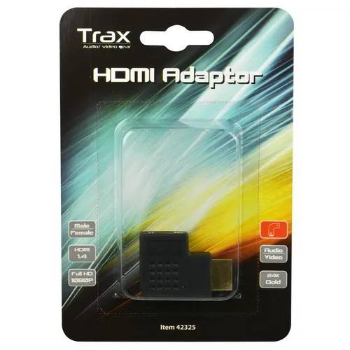 Adapter HDMI male/female links - 1 - stuk - zwart-1