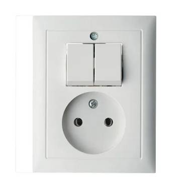 Combi serieschakelaar + WCD Z.RA inbouw wit/wit