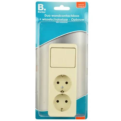 2x WCD combinatie schakelaar + RA - creme-0