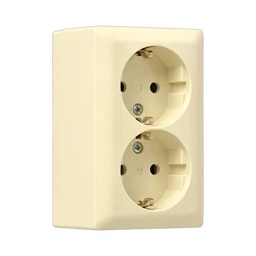BUSCH-JAEGER Opbouw Wandcontactdoos 2-V M/Ra-1
