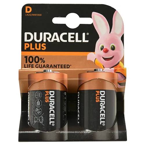 Duracell Plus Power 2 x D 1.5V - 10 - blister - zwart-0