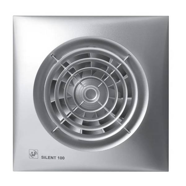 Silent 100 CRZ Ventilator 95m³ zilver - zilver