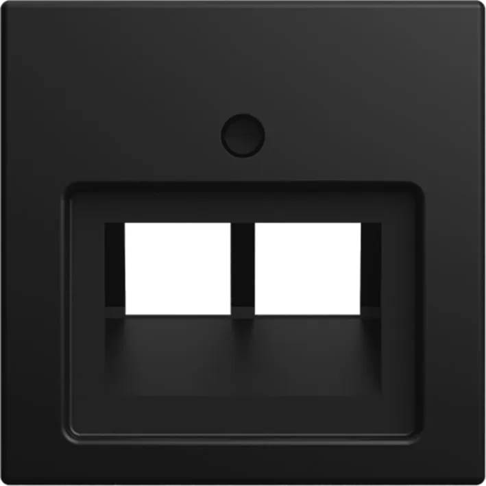 UPO 2-voudig afdekplaat data/tel mat zwart Balance - 1 - stuk-0